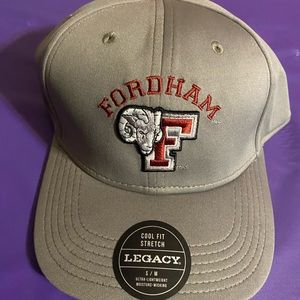 Fordham University Rams FU Cool Stretch Fitted Baseball Cap Hat Grey Brand New